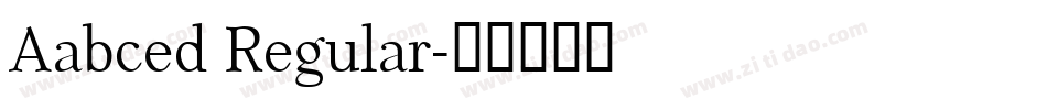 Aabced Regular字体转换